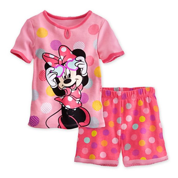 Disney Store Minnie Mouse PJ Pal Shorts Set for Girls NWT - Picture 1 of 3